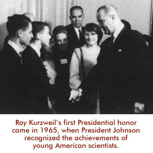 Ray Kurzweil with President Johnson in 1965