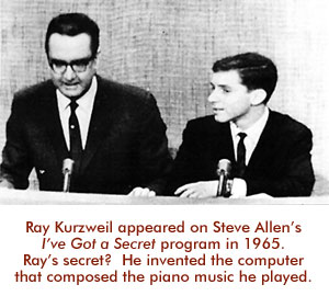 Ray Kurzweil with Steve Allen in 1963